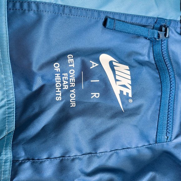 Nike Air Woven Lined Jacket Men's Water Repellant Coat Blue DD6442-476 - Picture 7 of 9